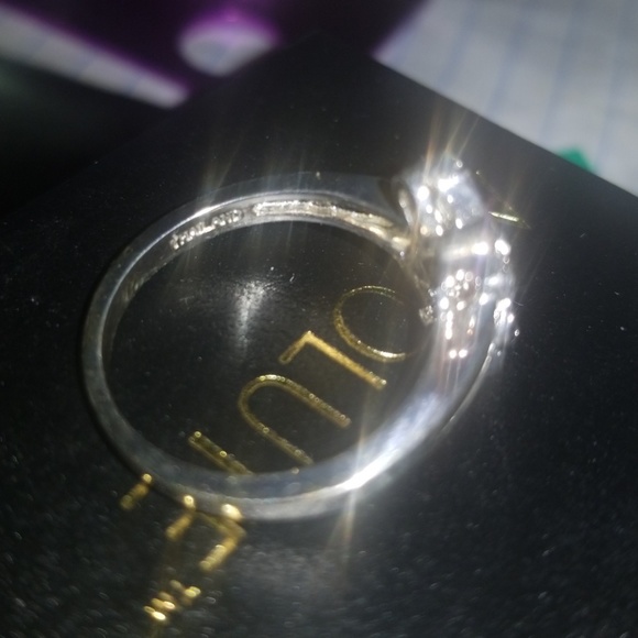 Absolute Simulated Diamond Ring Sterling Silver 8 - Picture 7 of 8